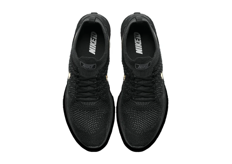 נעלי נייק-Nike Air Zoom Mariah Flyknit Racer Black Golden – תמונה 3