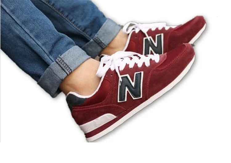 נעלי ניו באלאנס-New Balance 574 DIM-RED WHITE – תמונה 5