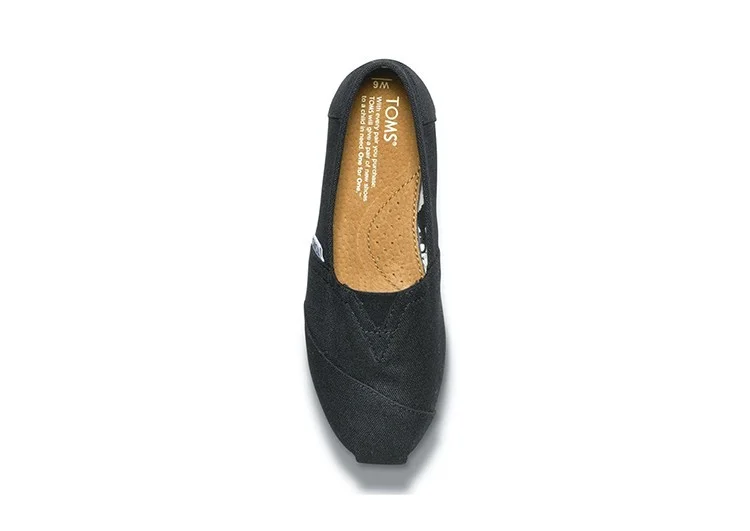 נעלי טומס-TOMS SHOES - CLASSIC BLACK CANVAS – תמונה 3