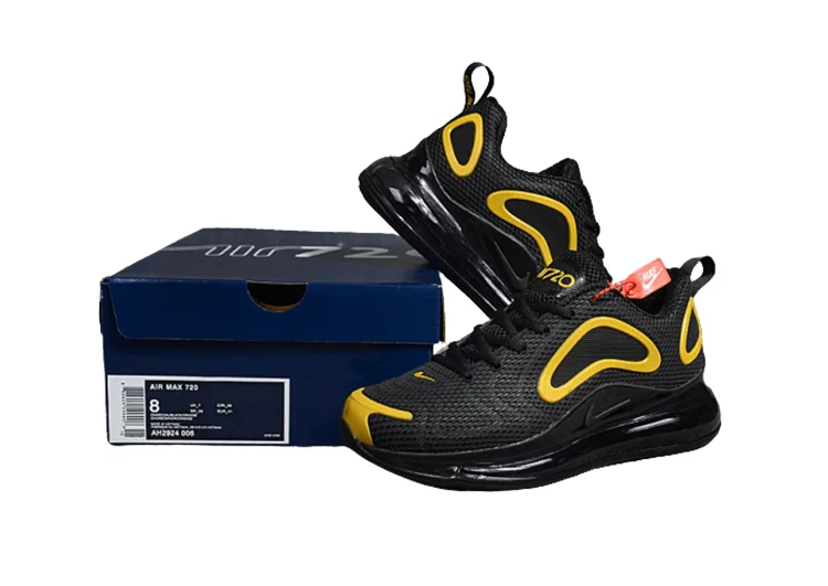 NIKE AIR MAX 720 YELLOW-BLACK – תמונה 4