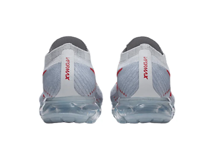 נעלי נייק-Nike Air Vapor Max Flyknit 2.0W LIGHT GRAY - RED LOGO – תמונה 5