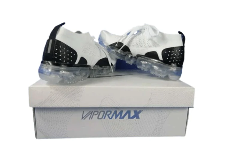 נעלי נייק-Nike Air Vapor Max Flyknit 2.0W WHITE-BLACK LOGO – תמונה 3