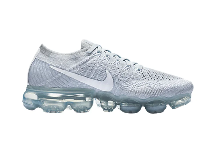 נעלי נייק-Nike Air Vapor Max Flyknit 2.0W GRAY-WHITE LOGO – תמונה 2