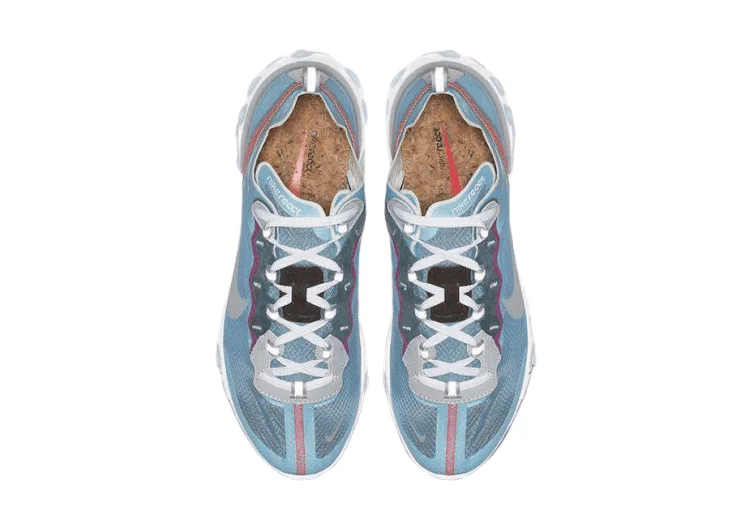 נעלי נייק-Nike React Element 55 GREEN-SKY BLUE – תמונה 2