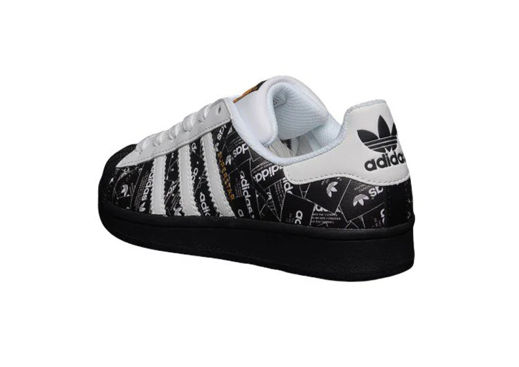 נעלי אדידס-ADIDAS Stan Smith - Black-Logo Print & Gold Logo – תמונה 12