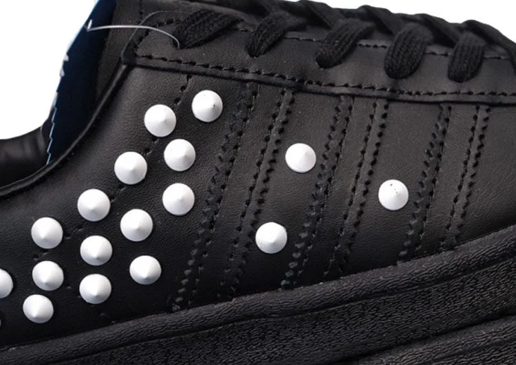 נעלי אדידס-ADIDAS Stan Smith - Black & White Dot – תמונה 9