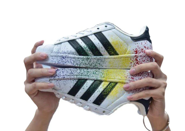נעלי אדידס-ADIDAS Stan Smith - Shell Head Splash Ink – תמונה 7