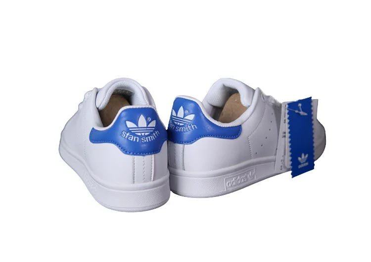 נעלי אדידס-ADIDAS Stan Smith - Suit White - Blue – תמונה 4