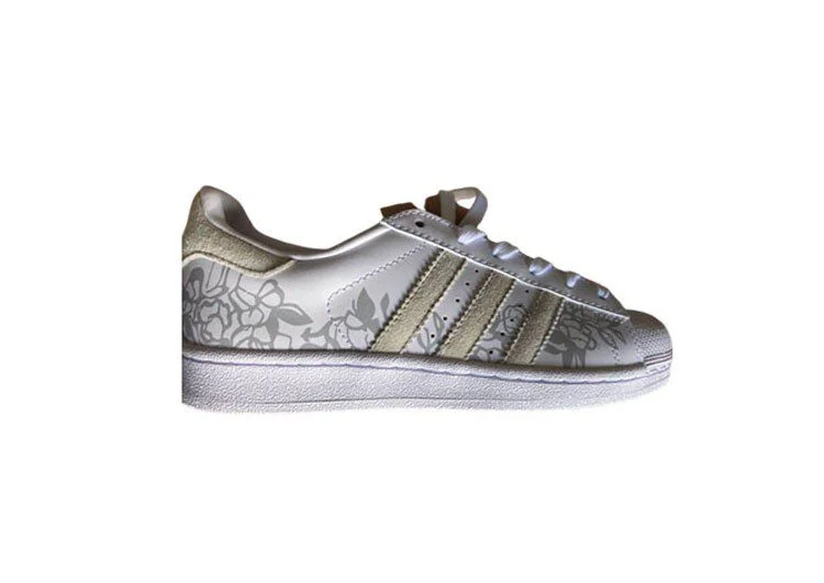 נעלי אדידס-ADIDAS Stan Smith - White & Gold Logo
