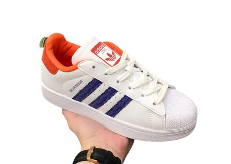 נעלי אדידס-ADIDAS Stan Smith - White - Nave-Blue - Red