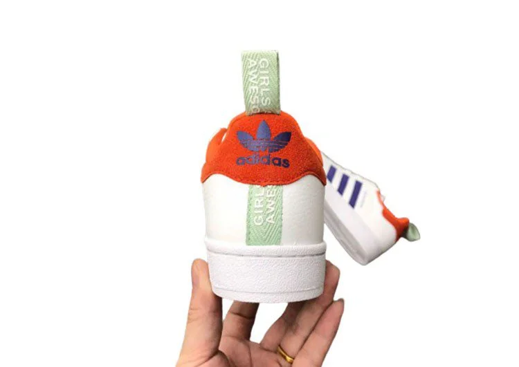 נעלי אדידס-ADIDAS Stan Smith - White - Nave-Blue - Red – תמונה 3