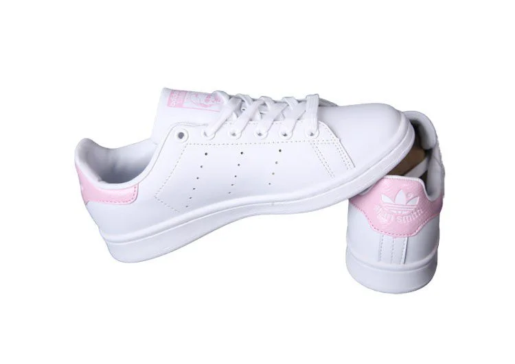 נעלי אדידס-ADIDAS Stan Smith -White Snake Print Pink Tail – תמונה 3