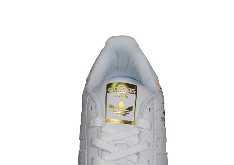 נעלי אדידס-ADIDAS Stan Smith - White With Fleur – תמונה 7
