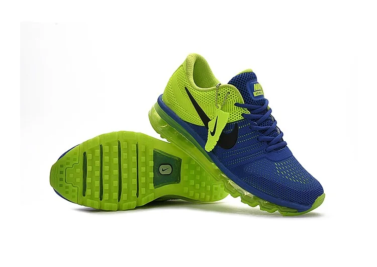 נעלי נייק-Nike Air Max 2017- CELERY-REGAL BLUE – תמונה 5