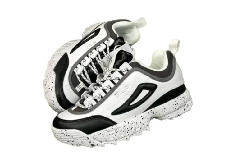 נעלי פילה-Fila Disruptor 2 Premium Athletic Shoes-WHITE-BLACK – תמונה 2