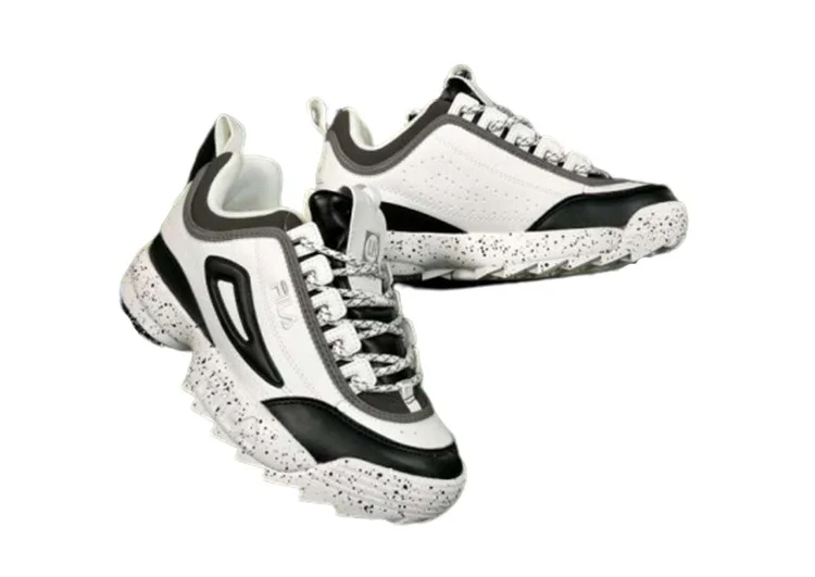 נעלי פילה-Fila Disruptor 2 Premium Athletic Shoes-WHITE-BLACK – תמונה 4