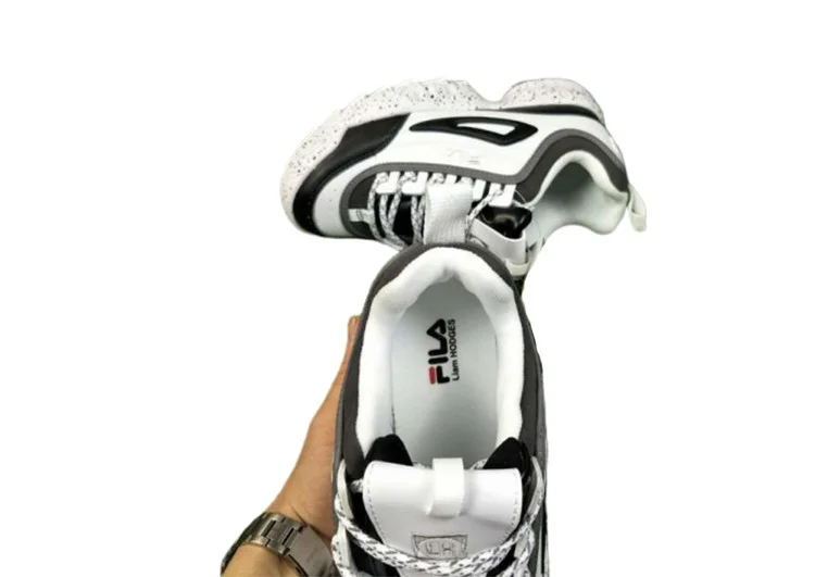 נעלי פילה-Fila Disruptor 2 Premium Athletic Shoes-WHITE-BLACK – תמונה 8
