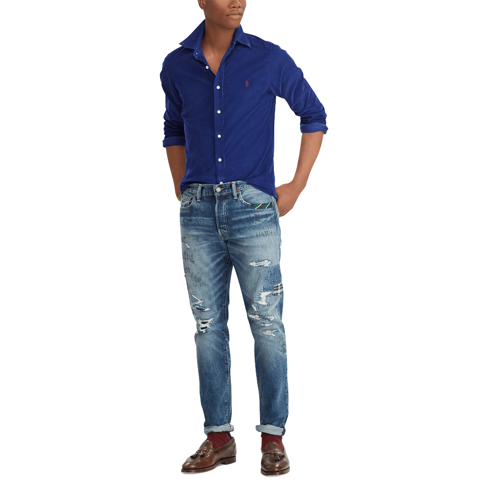 ראלף לורן-RL SHIRT MEN'S LONG BLUE – תמונה 3