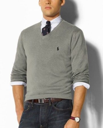 ראלף לורן-RL SWETER JACKET MEN'S GREY