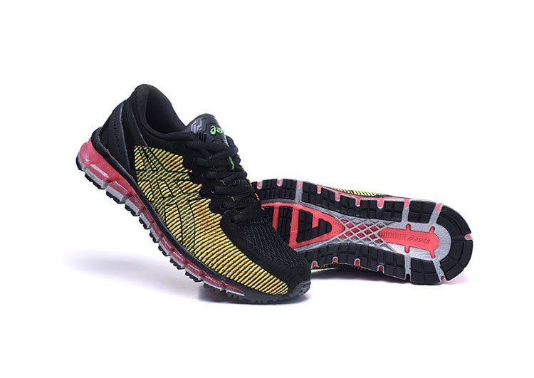 נעלי אסיקס-ASICS - Black & Fluorescent – תמונה 4