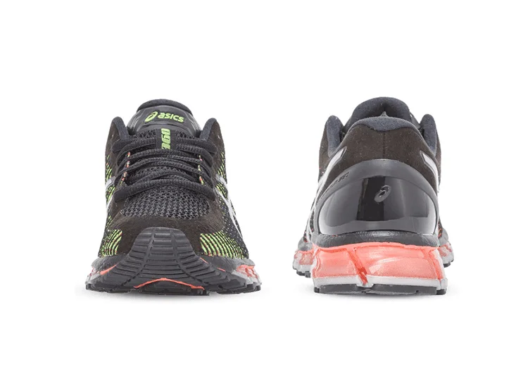 נעלי אסיקס-ASICS - Black & Green Gray Border – תמונה 6