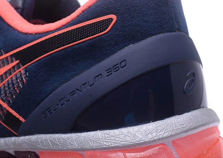 נעלי אסיקס-ASICS - Dark Blue ORG Red – תמונה 8