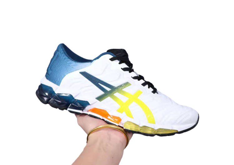 נעלי אסיקס-ASICS - GEL-QUANTUM - White & Blue – תמונה 9