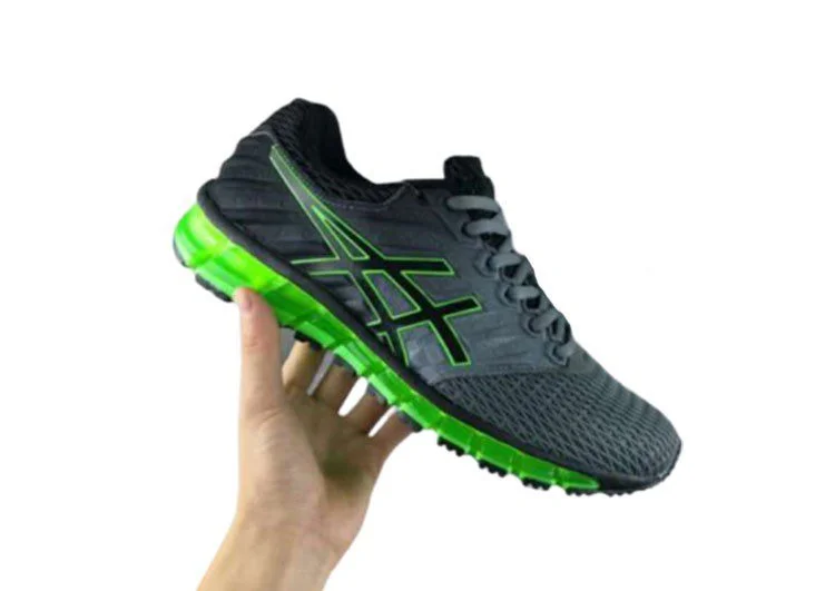 נעלי אסיקס-ASICS - Gray Fluorescent Green – תמונה 4