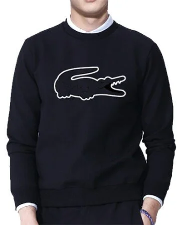 לקוסט-LACSOTE  SWETER MEN DESGIN- BLACK