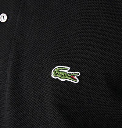 לקוסט-LACSOTE TSHIRT MEN'S POLO SHORT - Black – תמונה 2
