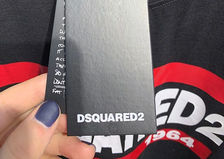 DSQUARED2 TSHIRT MEN SHORT - Black White Red – תמונה 4