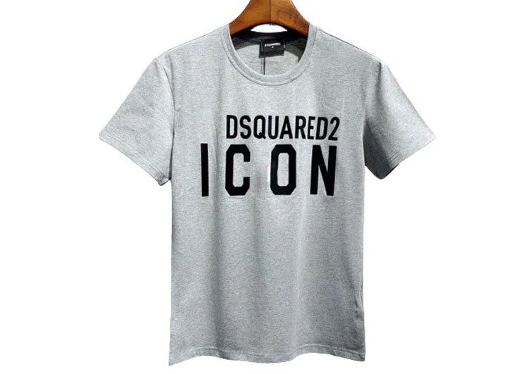 DSQUARED2 TSHIRT MEN SHORT - Gray & Black Logo