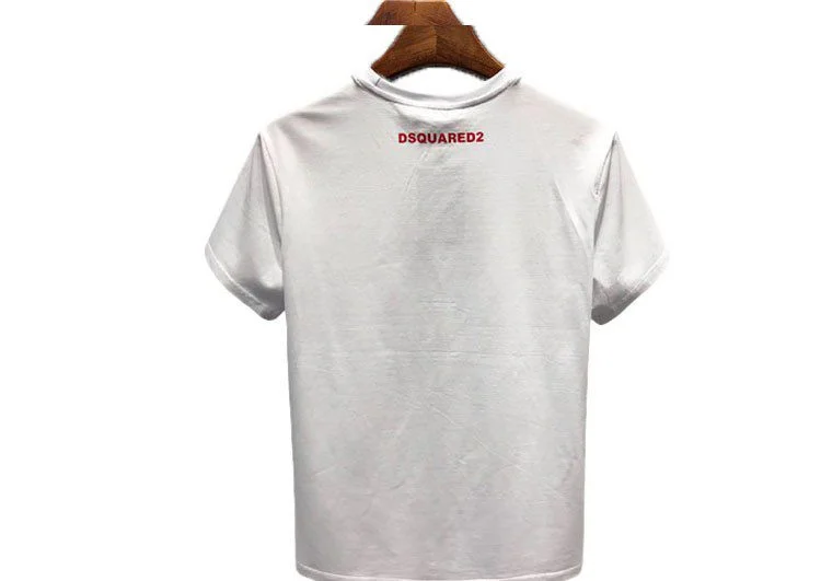 DSQUARED2 TSHIRT MEN SHORT - Red Logo & White – תמונה 2