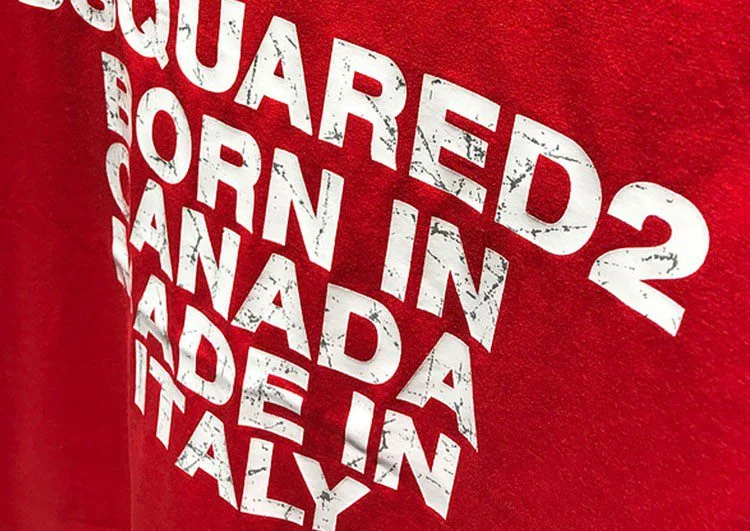DSQUARED2 TSHIRT MEN SHORT-Red White Combo – תמונה 2