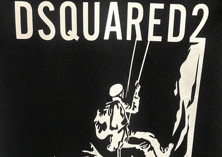 DSQUARED2 TSHIRT MEN SHORT - White Black Combo – תמונה 3
