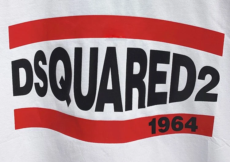 DSQUARED2 TSHIRT MEN SHORT - White Black Red – תמונה 2