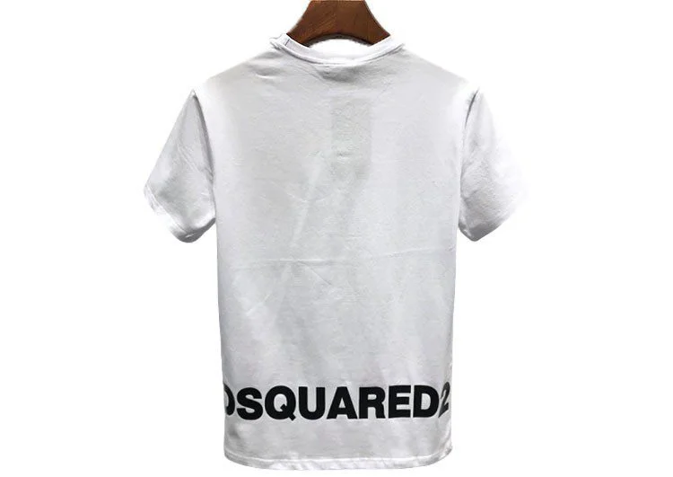 DSQUARED2 TSHIRT MEN SHORT-White Red Logo – תמונה 2