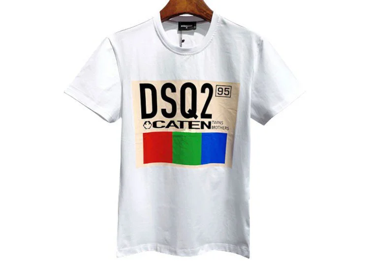 DSQUARED2 TSHIRT MEN SHORT - White and DSQ2 Logo