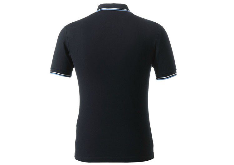 פראדה-PRADA TSHIRT POLO SHORT MEN - Black & White Blue Border – תמונה 2