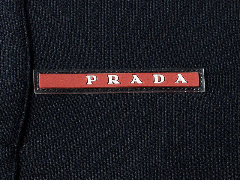 פראדה-PRADA TSHIRT POLO SHORT MEN - Black & White Red Border – תמונה 10