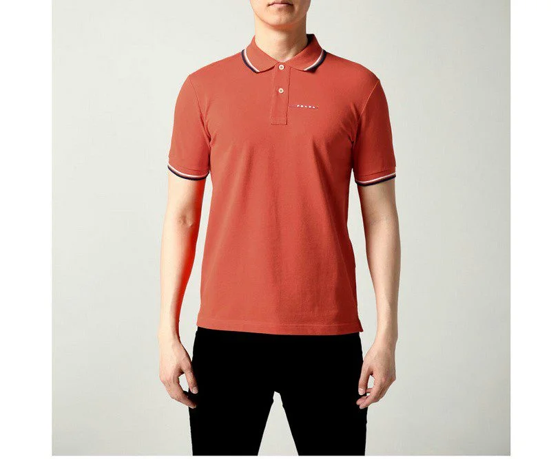 פראדה-PRADA TSHIRT POLO SHORT MEN - Flamingo – תמונה 3