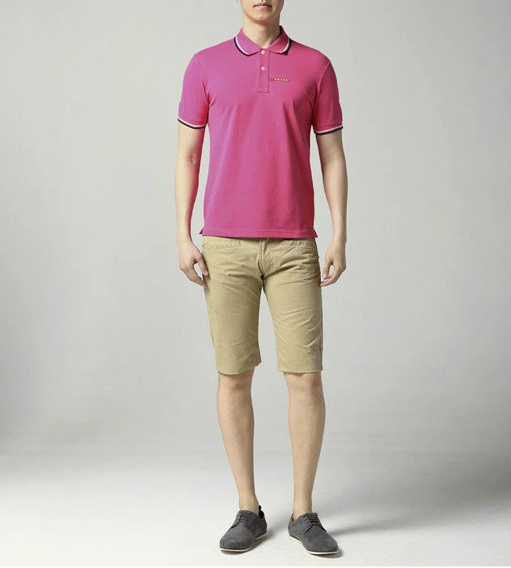 פראדה-PRADA TSHIRT POLO SHORT MEN - Mulberry – תמונה 6