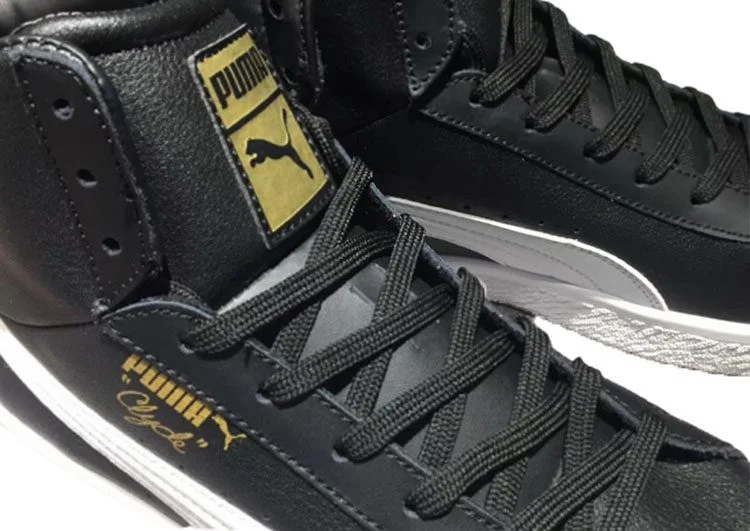 נעלי פומה- PUMA full leather high-top sneakers-Black – תמונה 5