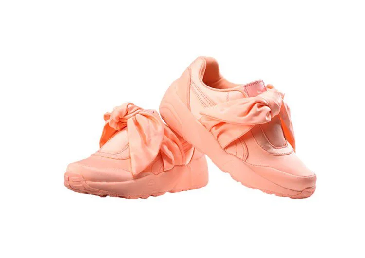 נעלי פומה- PUMA rihanna bow rubbon silk cherry blossom pink -Apricot – תמונה 4