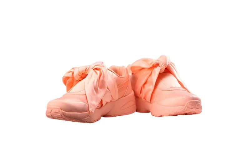 נעלי פומה- PUMA rihanna bow rubbon silk cherry blossom pink -Apricot – תמונה 6