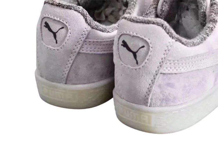 נעלי פומה-PUMA transparent crystal sole suede lining plush lace-up sneakers couple shoes-Prim – תמונה 8