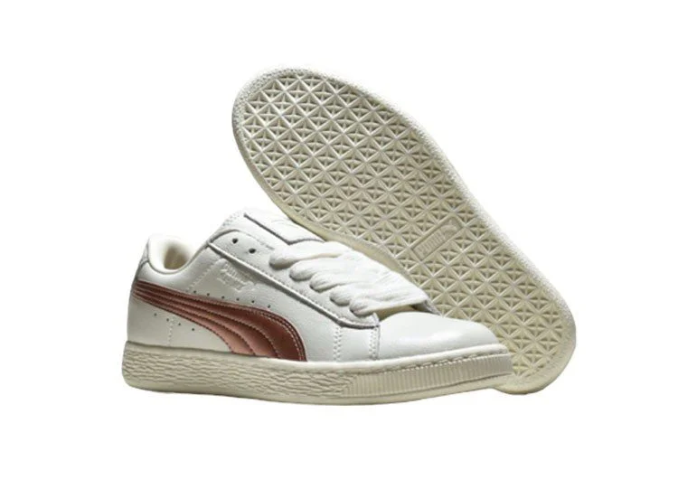 נעלי פומה-Puma Basket classic LFS-Snow Drift-Medium Wood – תמונה 9