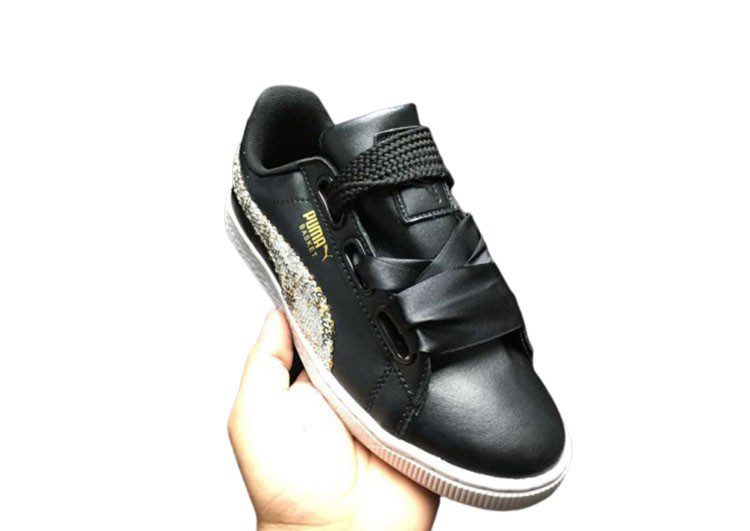 נעלי פומה- Puma bow glitter sequins -Black – תמונה 4