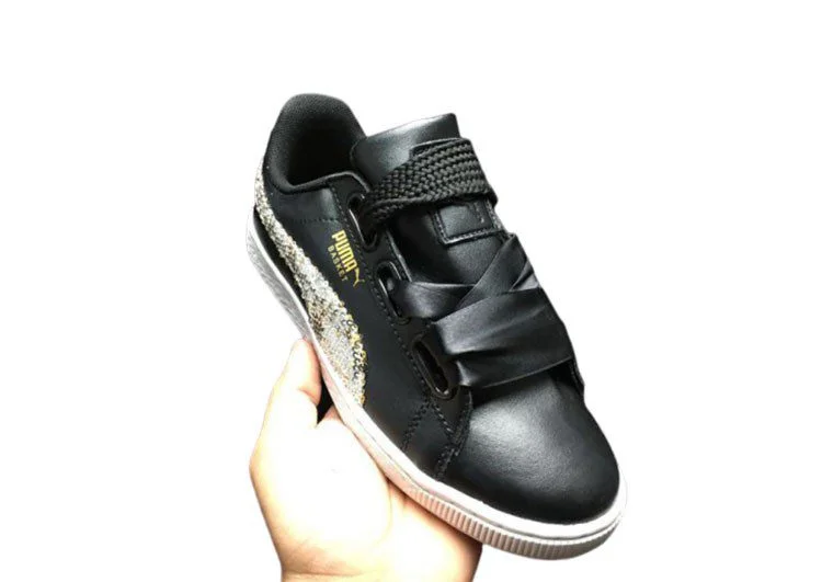 נעלי פומה- Puma bow glitter sequins -Black – תמונה 4