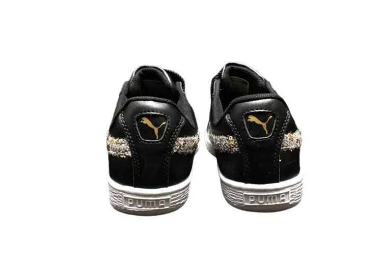 נעלי פומה- Puma bow glitter sequins -Black – תמונה 8